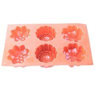 Aimeart Bakeware 6-Cavity Best Silicone Heatproof Mold for Homemade Soap Cupcake Muffin