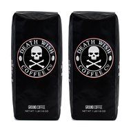 Death Wish Ground Coffee, The World's Strongest Coffee, Fair Trade and USDA Certified Organic, 16 Ounce N7