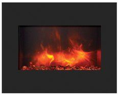 Amantii ZECL-26-2923-BG Zero Clearance Series Built-In Electric Fireplace with Ice Media Kit, 26 Inch N15