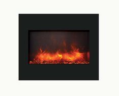 Amantii ZECL-26-2923-BG Zero Clearance Series Built-In Electric Fireplace with Ice Media Kit, 26 Inch N18