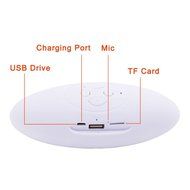 Mini Rugby Shape Wireless Bluetooth Speaker Support USB Drive/TF Card/Hands-free Call (White) N5