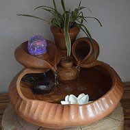 FEI&amp;S Ceramic fish tank water fountain humidifier process living room office decorations ornaments home feng shui...