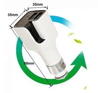 ATD Innovation Design Rapid Charge Dual USB Ports Car Air Purifier Ionizer Oxygen Bar Humidifier(White) N3