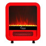 Caesar Hardware Electric Fireplace Portable Mini Indoor Compact Freestanding Room Heater, Yellow N3