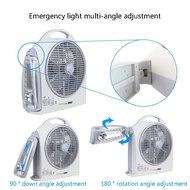 HAITRAL Rechargeable Table Fan SF-299AL Turbo Force Air Circulator AC/DC Operated with Led Light&amp;Search Light&amp;... N2