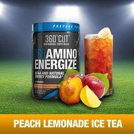 Best Tasting Amino Pre-workout, 360AMINO ENERGIZE Peach Lemonade Iced Tea with Raw Coconut Water Powder, Natural... N3