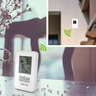 BALDR In/Outdoor Thermometer with Wireless Sensor Big Time Display Alarm and Snooze N9