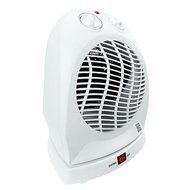 Modern Portable White Oscillating Fan-Forced Heater | Contemporary Home Indoor Space Heater by the Bedroom or...