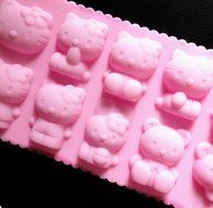 Hello Kitty Shape Muffin Sweet Candy Jelly Fondant Cake Chocolate Mold Silicone Tool Ice Mould Baking Pan N2