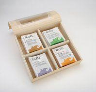 Bamboo Tea Box - Tazo Tea Bundle, Tea Chest, Tea Storage, 33 Tazo Tea Bags in 11 Assorted Flavors N2