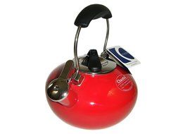 Chantal Eclipse Enamel on Steel Teakettle - 1.8 quart - Red N5