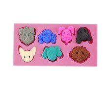 SHINA 7 Pet Puppy Dog Cat Cake Fondant Sugar Craft Cake Decorating Silicone Mold 137