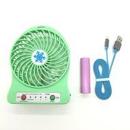 Damast Portable Mini Fan 4-inch 4 Vanes 3 Speeds green