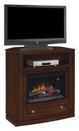 ClassicFlame 26DE6439-C247 Wesleyan Wall or Corner TV Stand for TVs up to 47&quot;, Meridian Cherry (Electric Fireplace...