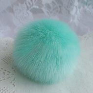 AutumnFall&reg; Rabbit Fur Ball Key Chains Mobile Phone Plug Backpack Bags Decorations (Pink)