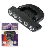 5 LED White Light Cap/Hat Clip-on Flashlight Bright New Lightweight Durable Caps