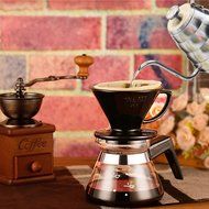 M&amp;C 1.2L Pour over Coffee Kettle with Built-In Thermometer | Gooseneck | Premium Stainless Steel N6