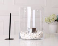 Designer's All Season Table Top Ethanol Fireplace, Both Indoor and Outdoor Use (Round Glass) N2