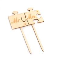 Mandydov Rustic Shabby Chic Wood Cake Topper Cake Decorating Supplies for Couples Wedding Decoration (We do) N7