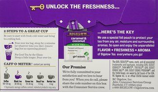 Bigelow Girl Scout Caramel &amp; Coconut Cookie Flavor Black Tea, 1 Box with 20 Bags N3