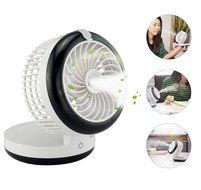 Rechargeable Humidifier Mini Misting Fan Desktop Fan Water Spray Fan with Built-in 2000 Mah Battery-Blue