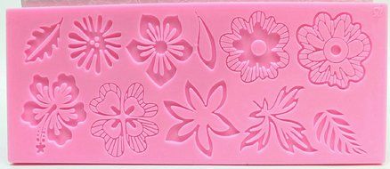 Silicone Cake Decorating Mold for Fondant, Gum Paste, or Sugar Paste (Flower and Leaves) N2