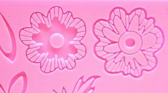 Silicone Cake Decorating Mold for Fondant, Gum Paste, or Sugar Paste (Flower and Leaves) N3