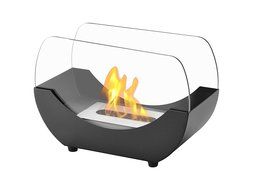 Ignis Portable Tabletop Ventless Bio Ethanol Fireplace - Liberty (Black) N4
