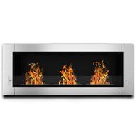 Elite Flame Lenox Ventless Bio Ethanol Recessed or Wall Mounted Fireplace N2