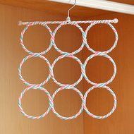 Spritech(TM) 2 Set 28 Circle Antislip Collapsible Magic Cane Scarf Frame Hangers for Scarf Belt Tie Underwear...