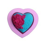 Dachun Love Heart Rose Diary Silicone Gel Non-stick Cake Bread Mold Chocolate Jelly Candy Baking Roasting Mould N3