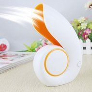 MuLuo Hand Held USB Portable Mini Bladeless Fan Super Mute Conch Desk Fan Orange