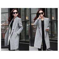 Spritech(TM) Women&#039;s Long Sleeve Lapel Solid Knee Length Long Cape Outerwear Woollen Coat N4