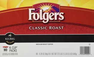 Folgers Gourmet Classic Coffee, Medium Roast, K-Cups (80 ct.) N2