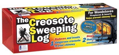 Creosote Sweeping Log For Fireplaces (Pack of 2) N2
