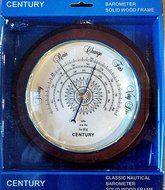 Century Classic Nautical Barometer / Solid Wood Frame N2
