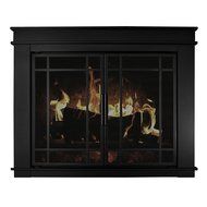 Pleasant Hearth Fillmore Glass Firescreen, Width: 30&quot;-37&quot;, Height 25.5&quot; - 32.5&quot;