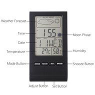 Fineed Mini Indoor Humidity Gauge, Temperature and Humidity Monitor, Digital Alarm Clock Snooze Calendar and Home... N7