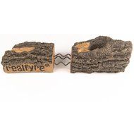 Peterson Real Fyre 24-inch Burnt Split Oak Log Set With Vented Propane Ansi Certified G46 Burner - Basic On/Off... N2