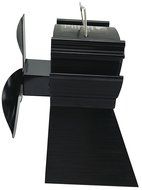 12.5cm Mini Heat Powered Stove Fan For Small Space Wood / Log Burner/Fireplace - Eco Friendly(Black) N4