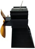 12.5cm Mini Heat Powered Stove Fan For Small Space Wood / Log Burner/Fireplace - Eco Friendly(Black) N5
