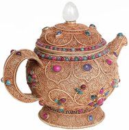 Superfine Filigree Kettle with Lid and Gemstones (Museum Quality) - Copper N3