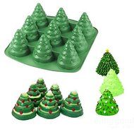 3D Christmas Tree Cake Mould Silicone Cookie Chocolate Baking Mold