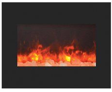 Amantii ZECL-26-2923-BG Zero Clearance Series Built-In Electric Fireplace with Ice Media Kit, 26 Inch N20