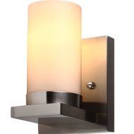 Sea Gull Lighting 41585-962 Bathroom Sconce with Satin EtchedGlass Shades, Brushed Nickel Finish by Sea Gull Lighting