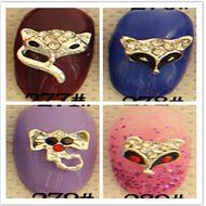 EVTECH 12 Pcs Nail Decal Rhinestones Crystal Diamond Gems Animal 3D Alloy Silver Fashion Style Nail Art Tool Carve... N2