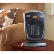 DeLonghi DCH4590ER Safeheat 1500W Digital Ceramic Heater with Remote Control - Gray/Black