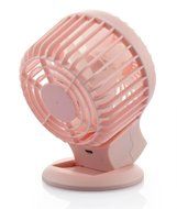 Mini Desktop Fan Double Blade USB Rechargeable (pink) N3