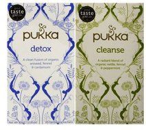Pukka Caffeine Free Organic Herbal Tea 2 Flavor Variety Bundle: (1) Pukka Organic Detox Tea (20 count), and (1...