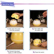 Anself USB Cool Mist Humidifier, Whisper-quiet Operation Air Cleaning System for Home Office N14